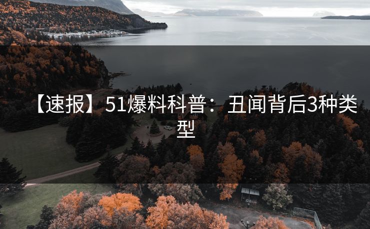【速报】51爆料科普：丑闻背后3种类型-第1张图片-杏吧高清直播体验中心
